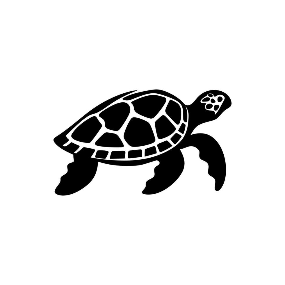 mar Tortuga icono en blanco antecedentes - sencillo vector ilustración