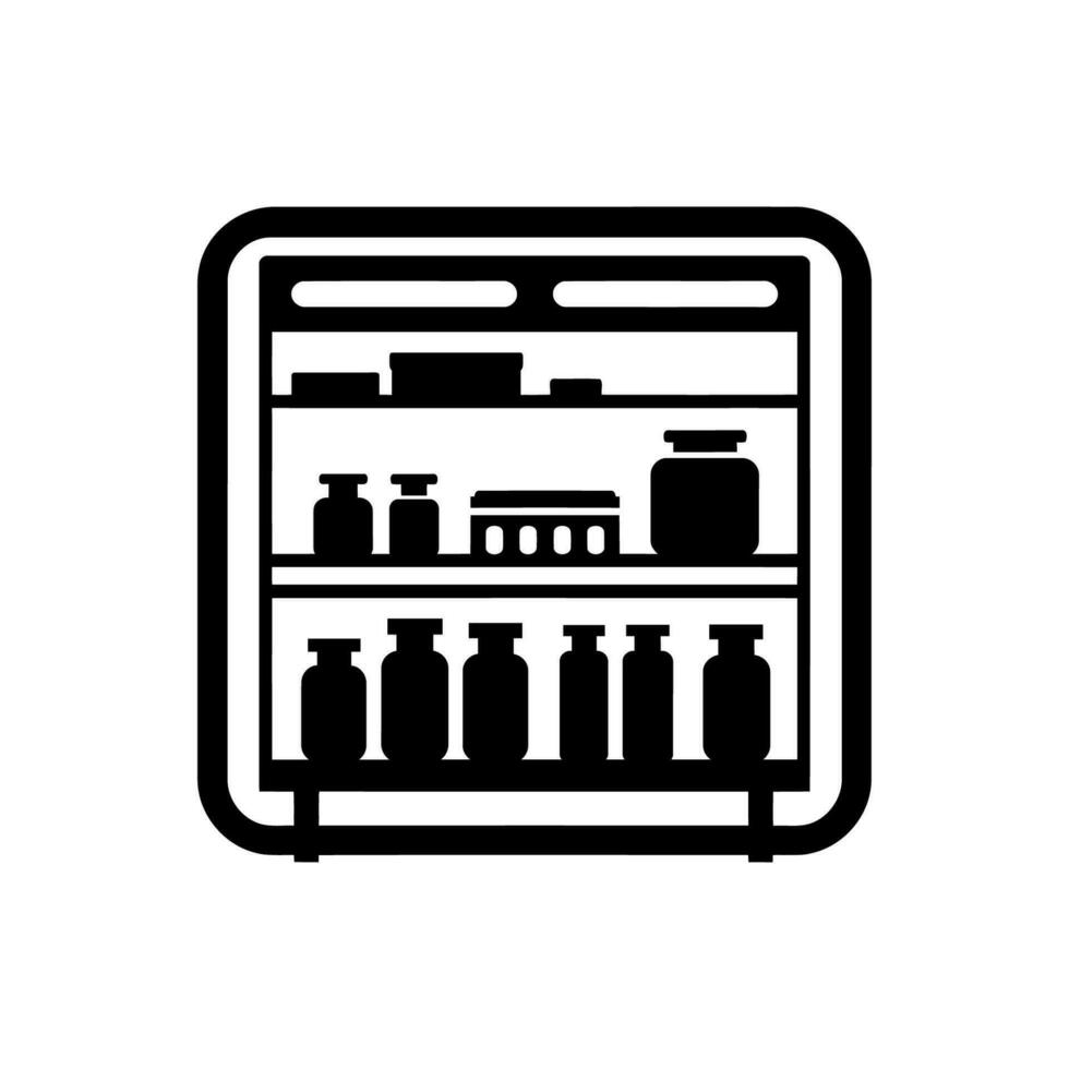 Medication dispensary icon on white background vector