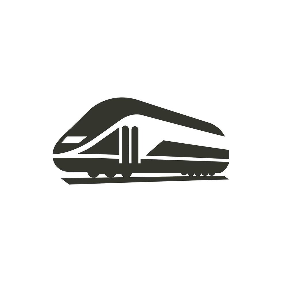 Rapid passenger train Icon on White Background - Simple Vector Illustration