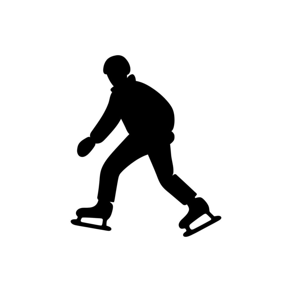 Skating Icon on White Background - Simple Vector Illustration