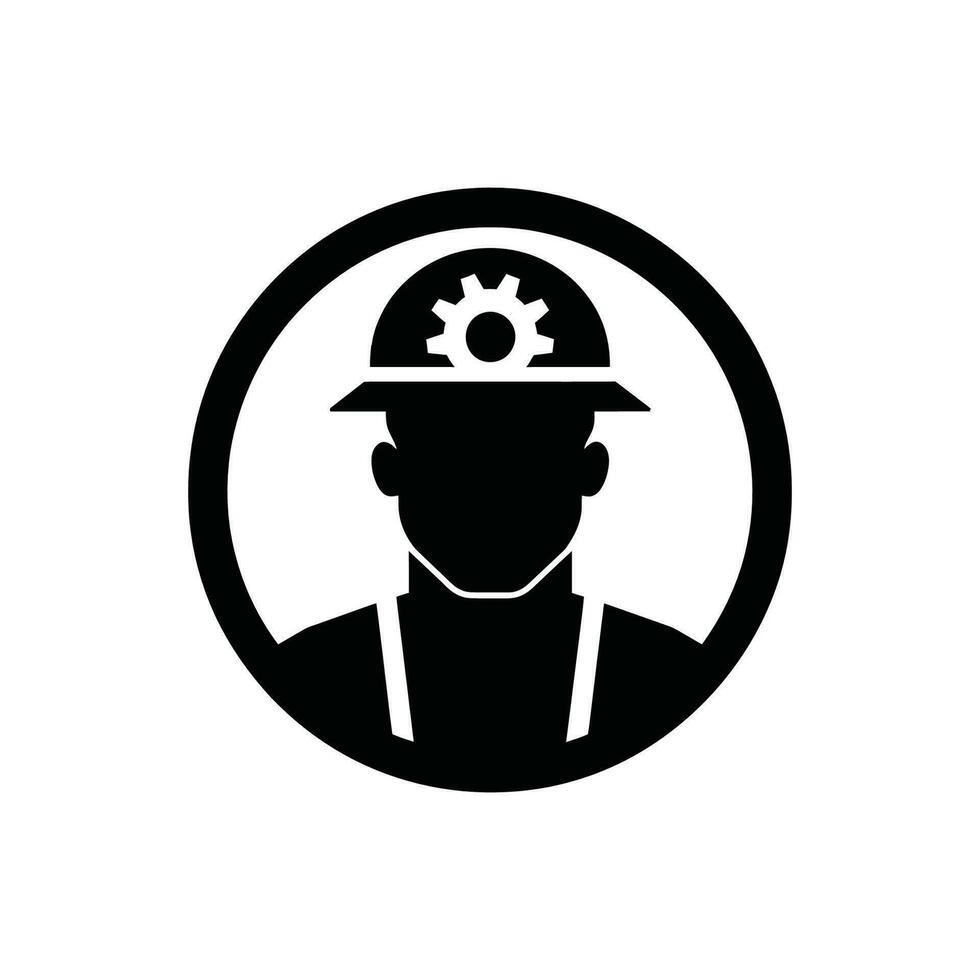 Mechanical Engineer Icon on White Background - Simple Vector Illustration