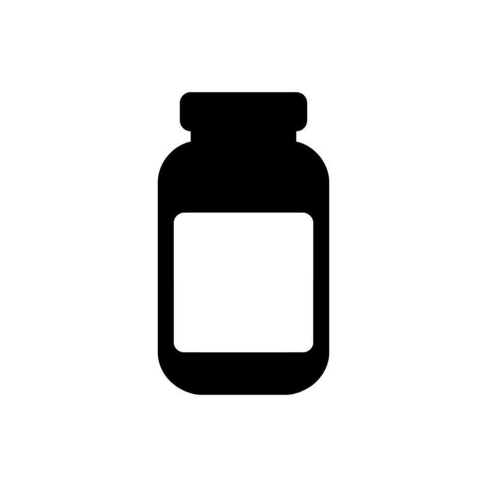 Pill bottle icon on white background vector