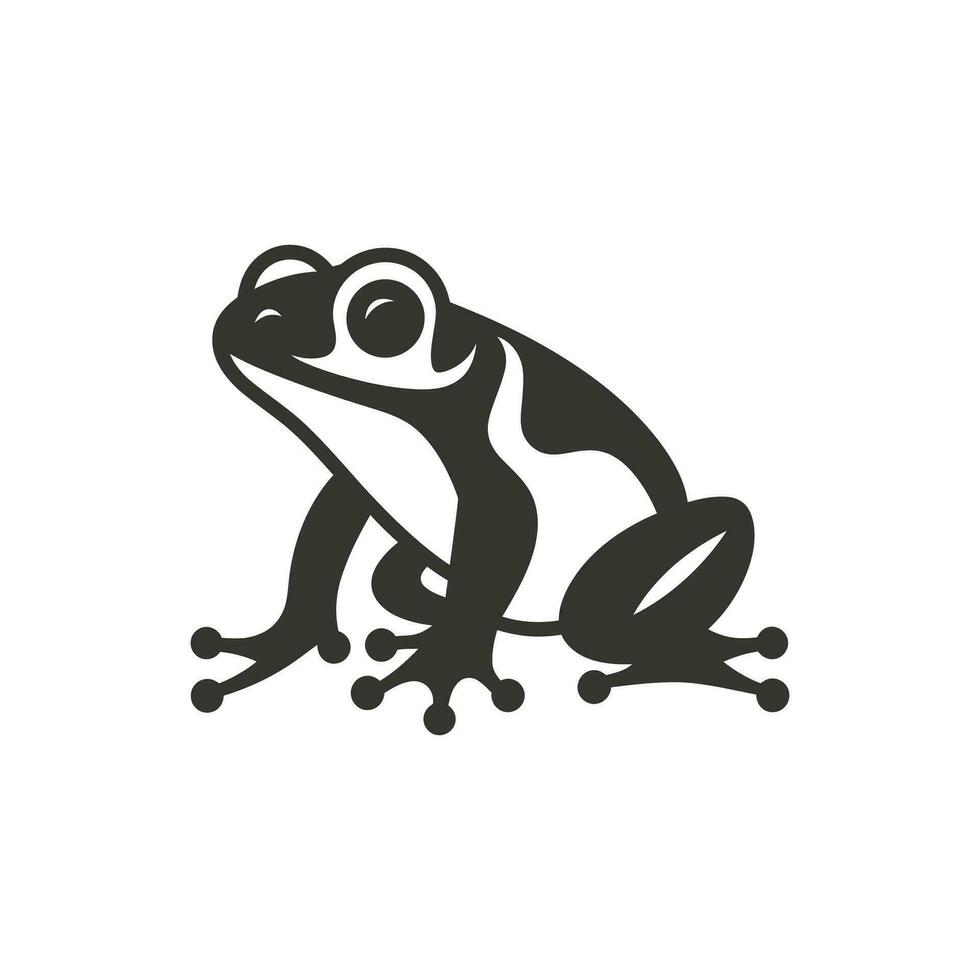 Frog Icon on White Background - Simple Vector Illustration