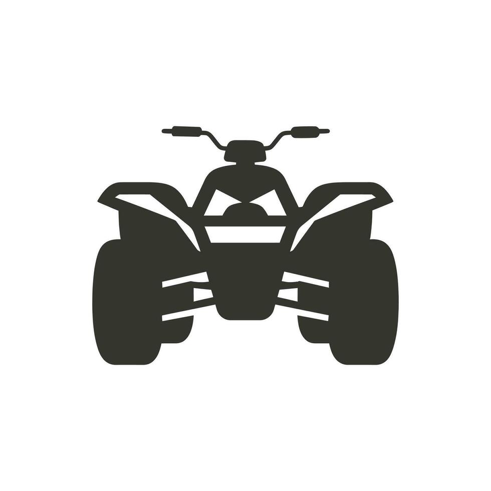 Quad bike Icon on White Background - Simple Vector Illustration