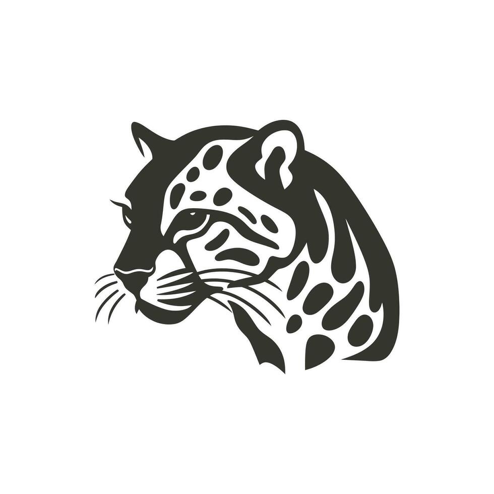Ocelot Icon on White Background - Simple Vector Illustration