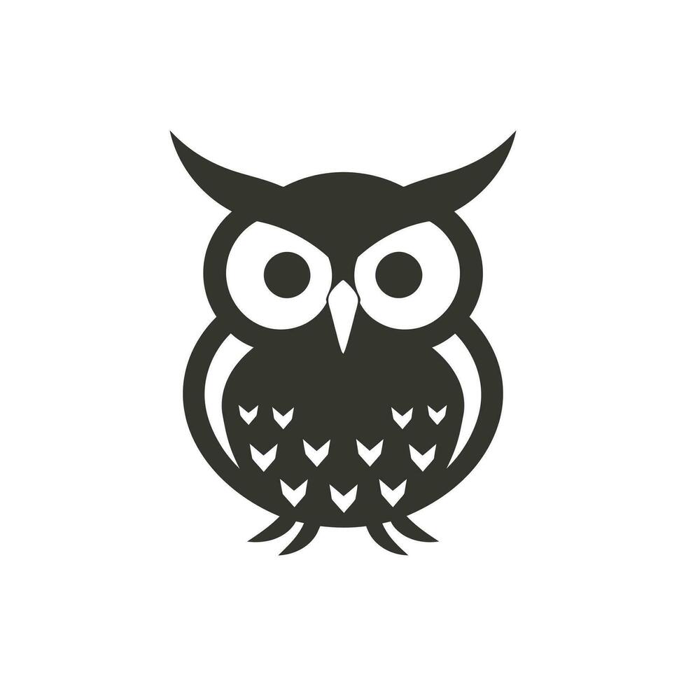 Owl bird Icon on White Background - Simple Vector Illustration