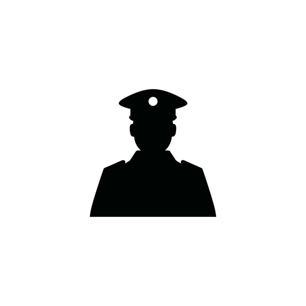 Security Officer Icon on White Background - Simple Vector Illustration