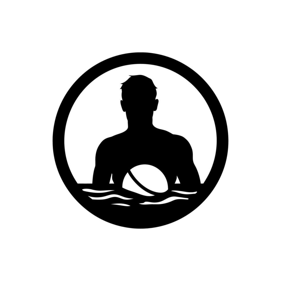 nadando piscina icono en blanco antecedentes - sencillo vector ilustración