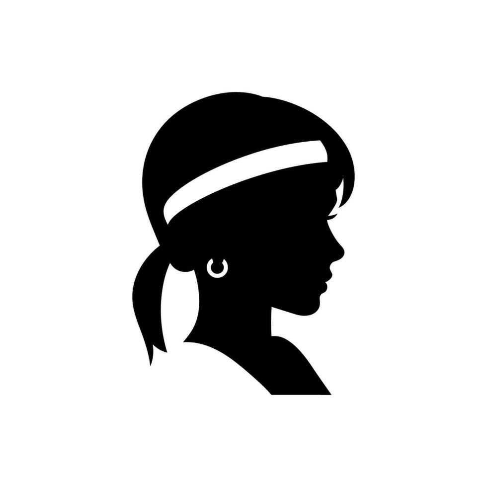 Headband Icon on White Background - Simple Vector Illustration