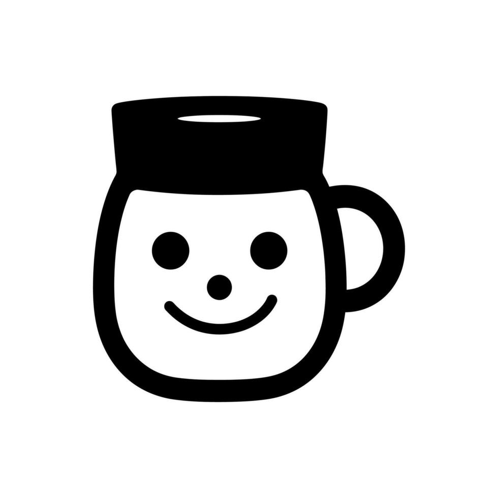 Snowman mug icon - Simple Vector Illustration