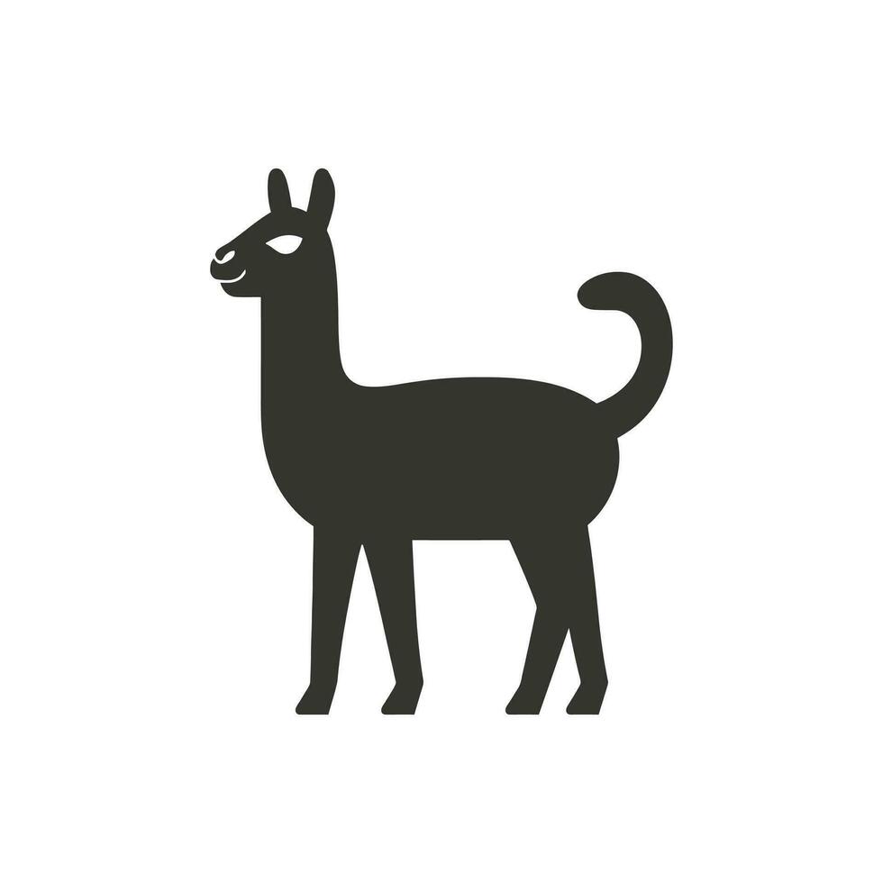 Llama Icon on White Background - Simple Vector Illustration