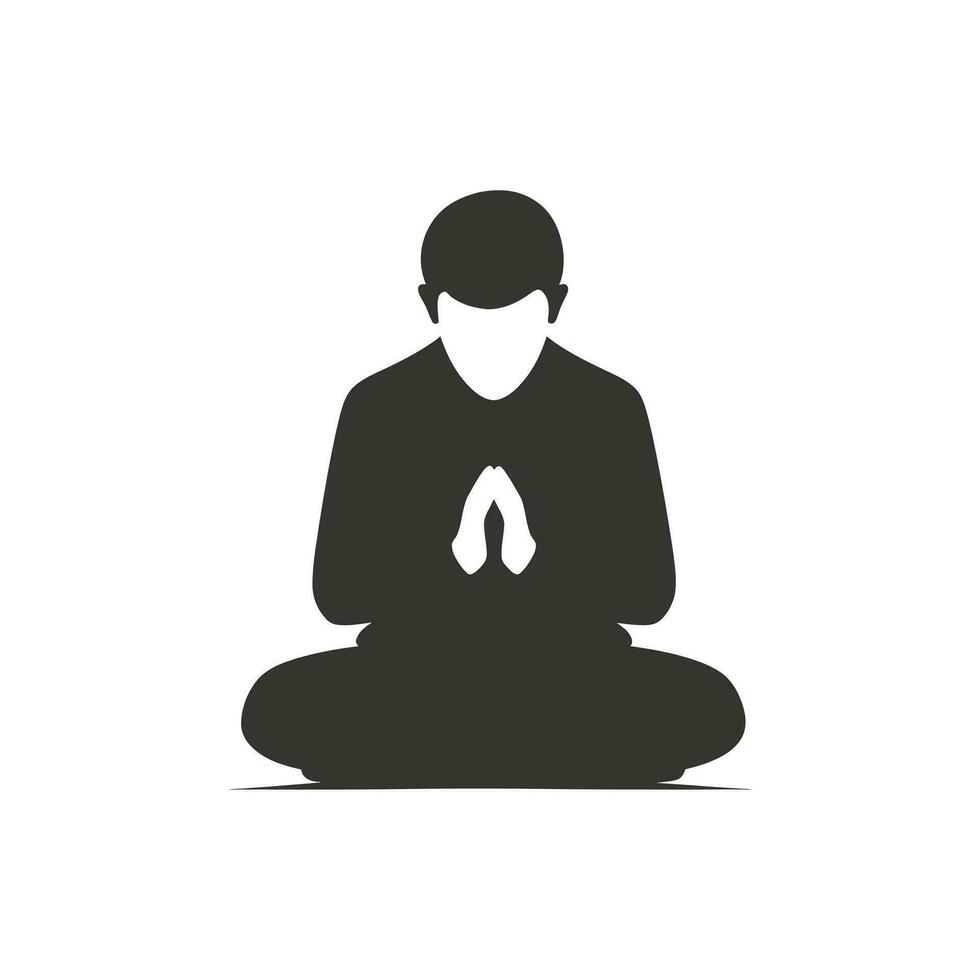 People praying icon - Simple Vector Illustration