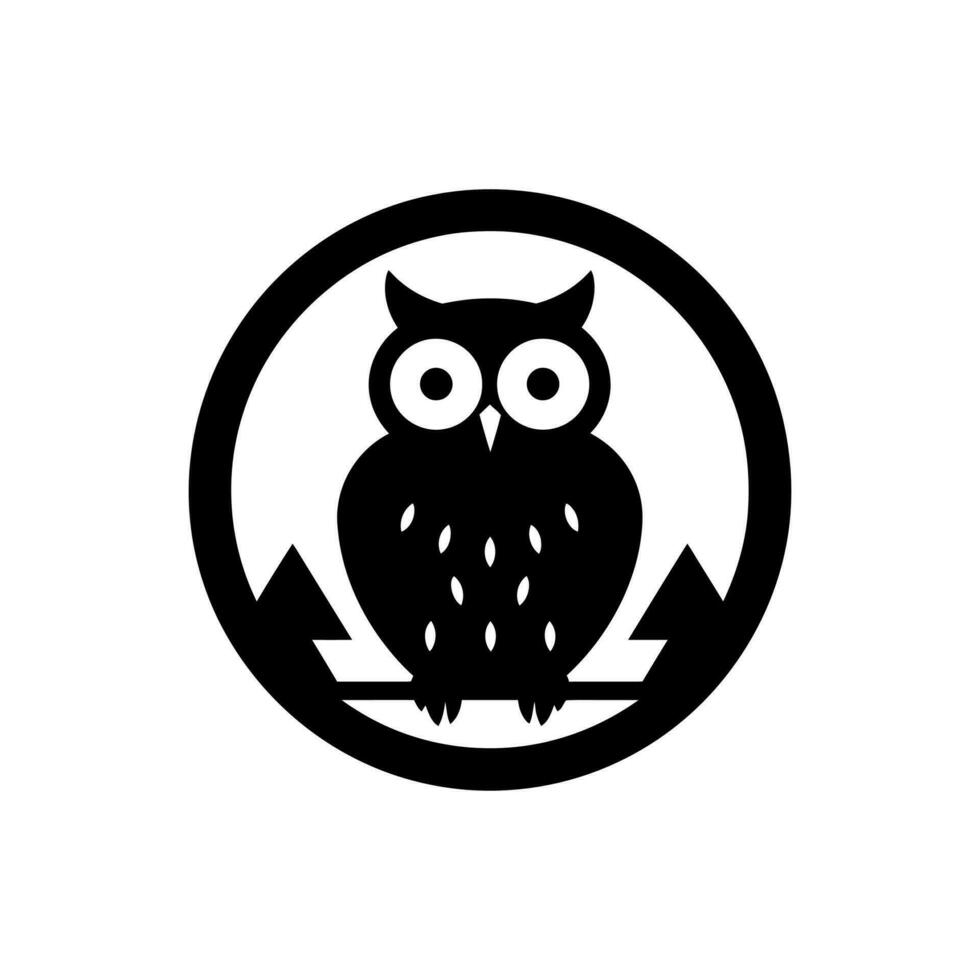 Snowy owl icon - Simple Vector Illustration