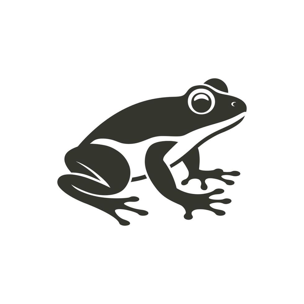 Frog Icon on White Background - Simple Vector Illustration