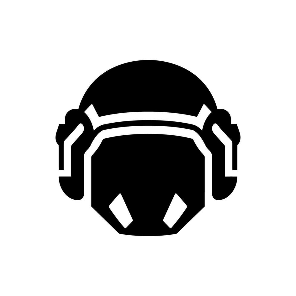 Sparring Helmet Icon on White Background - Simple Vector Illustration