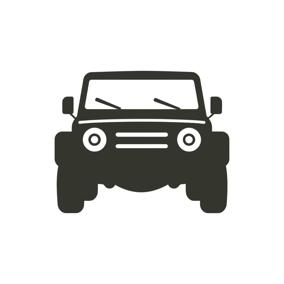 Jeep Icon on White Background - Simple Vector Illustration