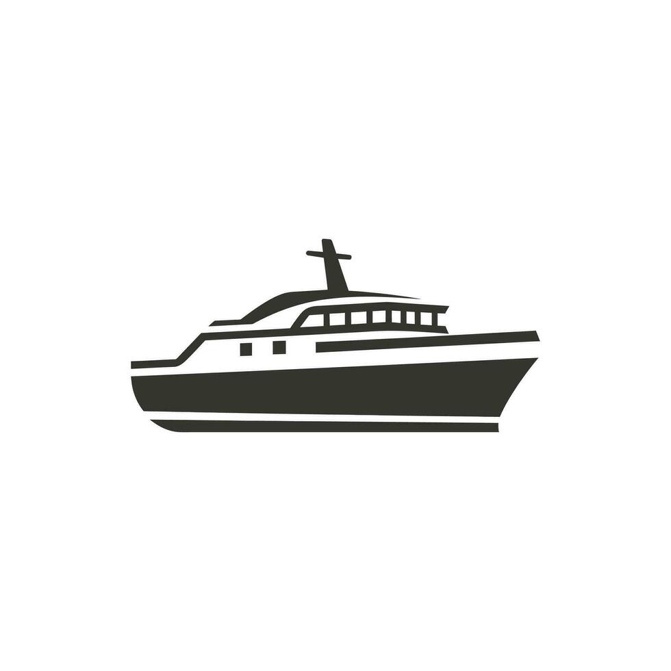 Passenger ferry Icon on White Background - Simple Vector Illustration