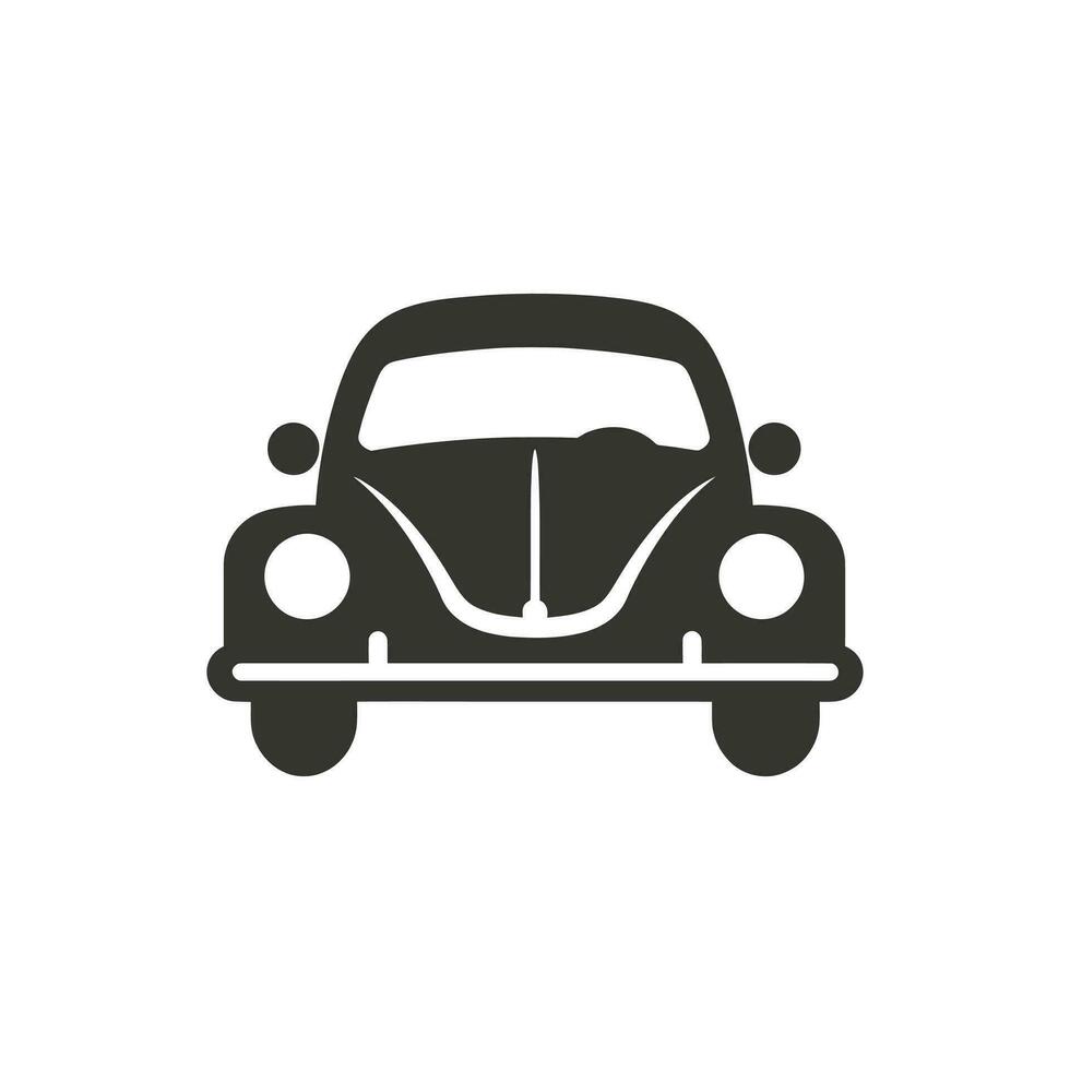 Car Icon on White Background - Simple Vector Illustration