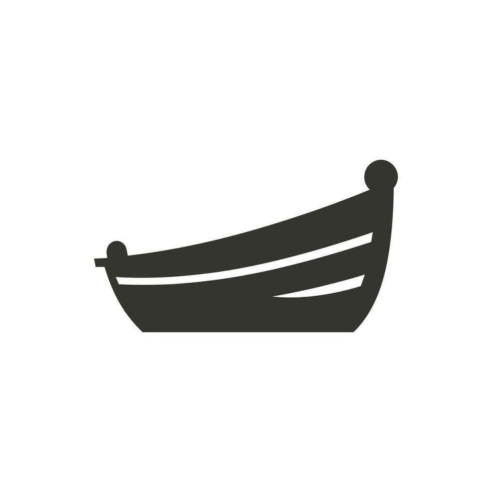 pequeño barco icono en blanco antecedentes - sencillo vector ilustración