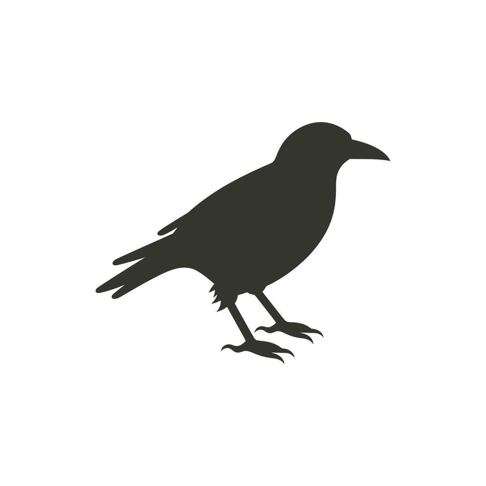 Crow bird Icon on White Background - Simple Vector Illustration