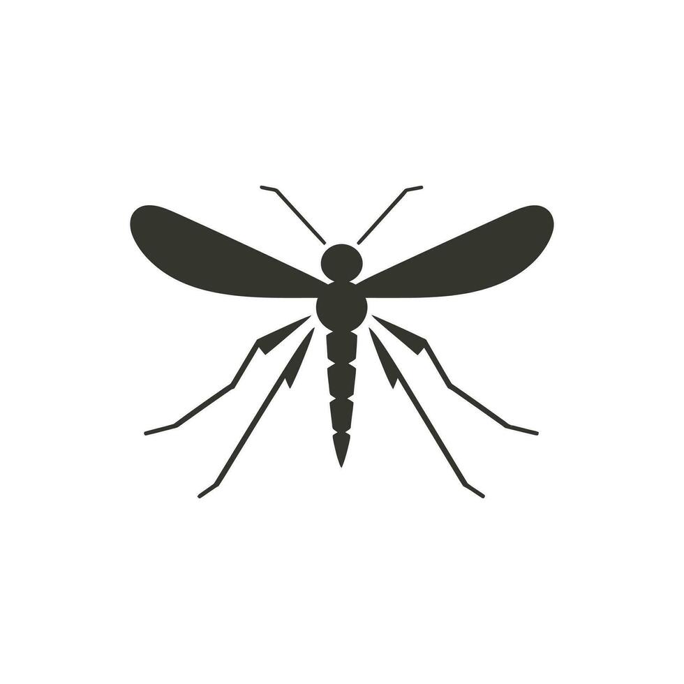 mosquito insecto icono en blanco antecedentes - sencillo vector ilustración