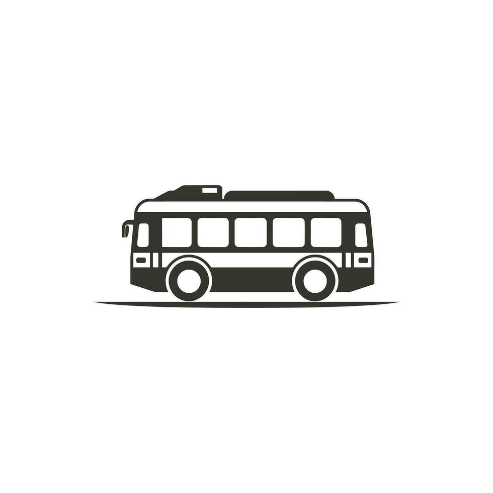 Trolleybus Icon on White Background - Simple Vector Illustration