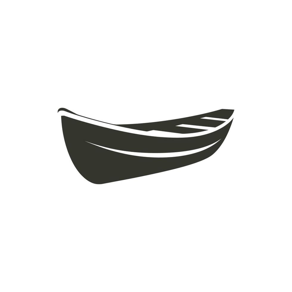 Rowboat Icon on White Background - Simple Vector Illustration