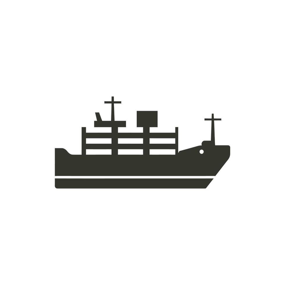 Cargo transporter Icon on White Background - Simple Vector Illustration