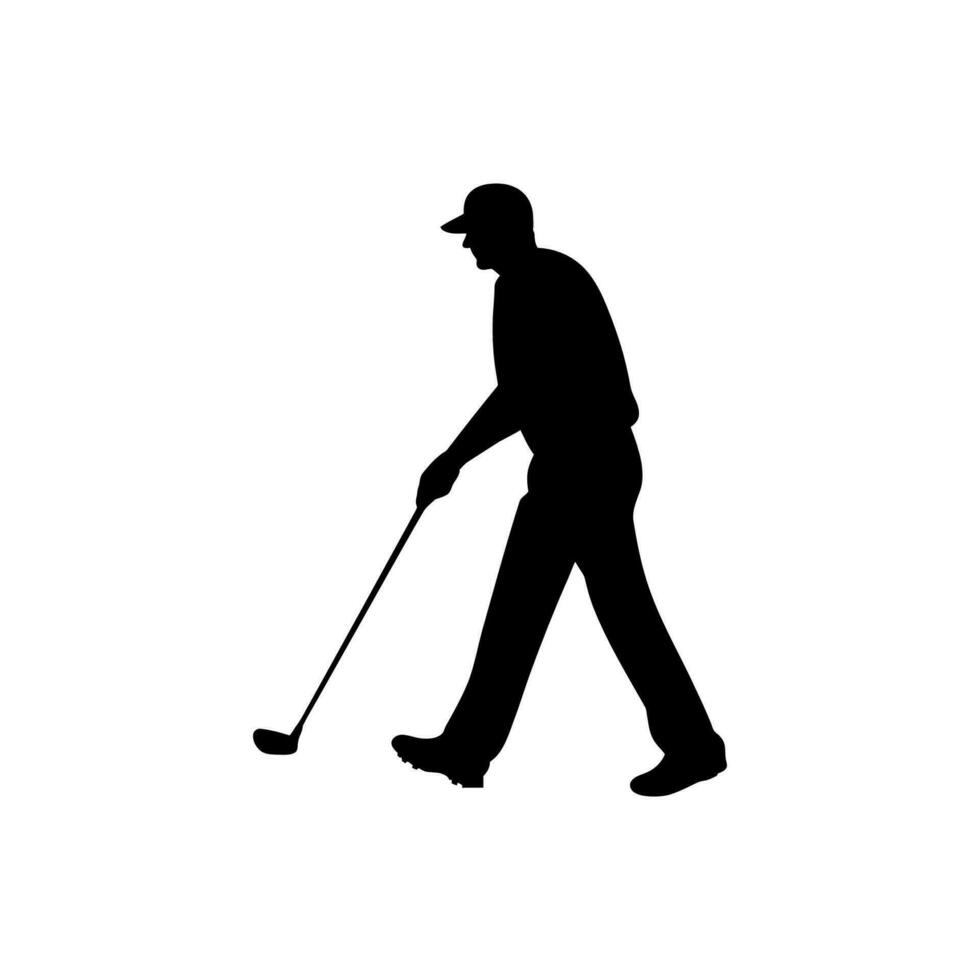 golf club icono en blanco antecedentes - sencillo vector ilustración