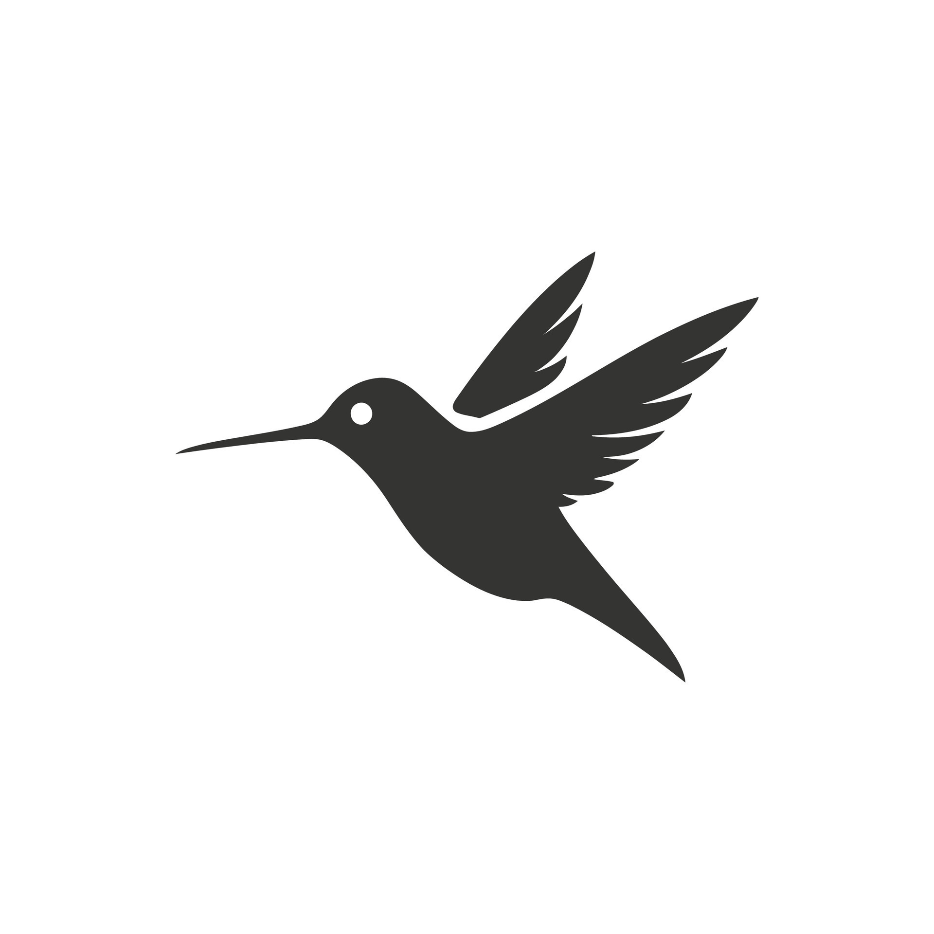 Hummingbird bird Icon on White Background - Simple Vector Illustration ...