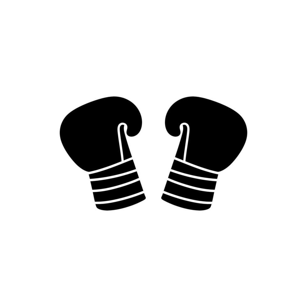 boxeo guantes icono en blanco antecedentes - sencillo vector ilustración