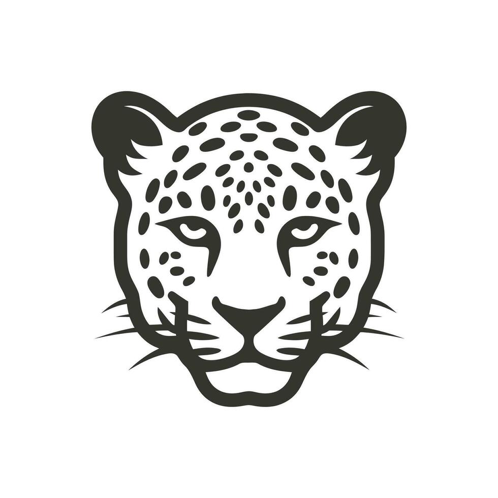 Leopard Icon on White Background - Simple Vector Illustration