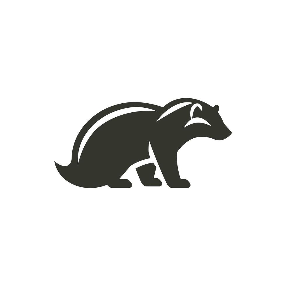 Honey badger Icon on White Background - Simple Vector Illustration