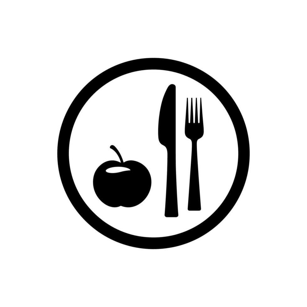 Nutrition Plan Icon on White Background - Simple Vector Illustration