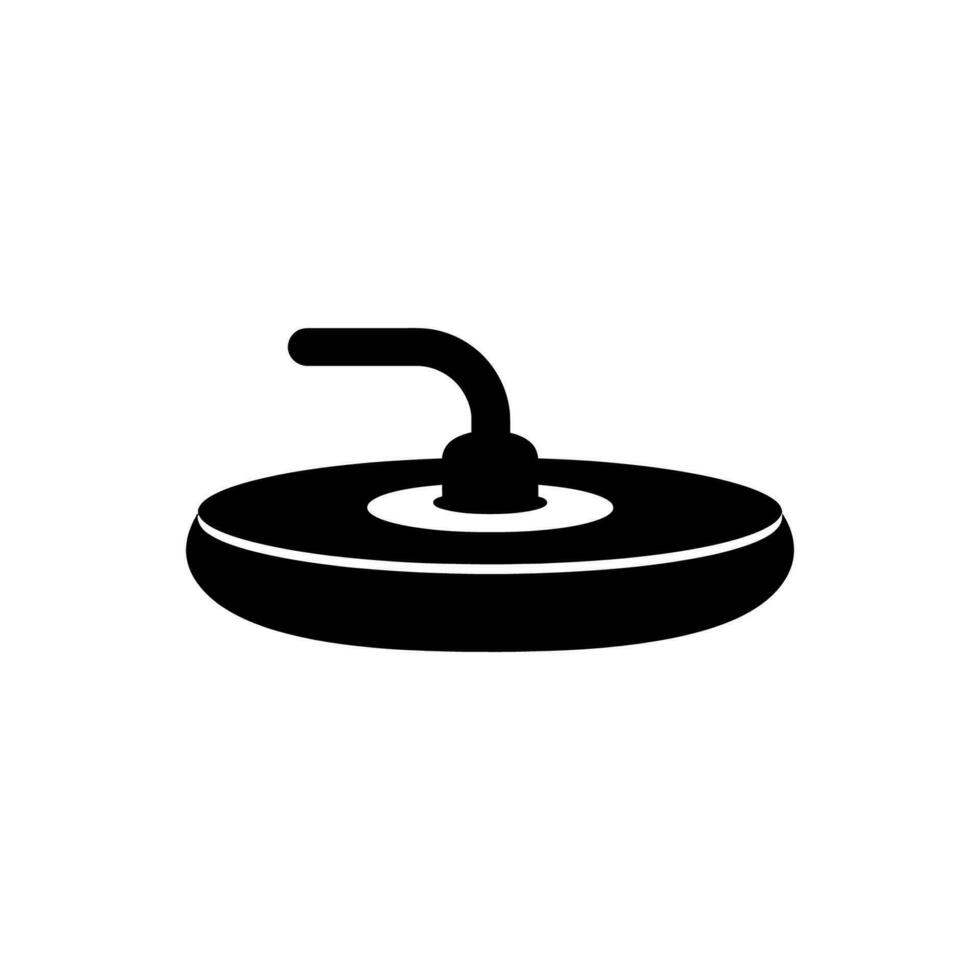 Curling Icon on White Background - Simple Vector Illustration