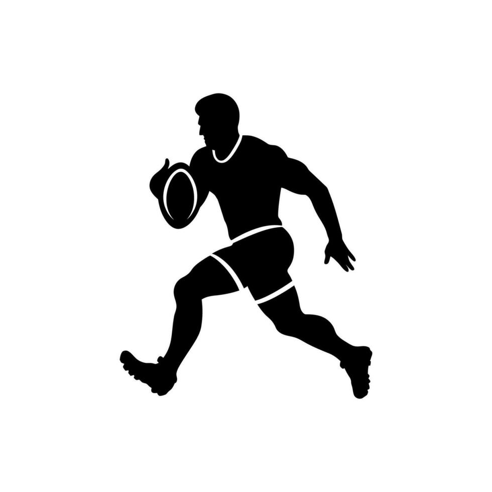 Rugby Icon on White Background - Simple Vector Illustration