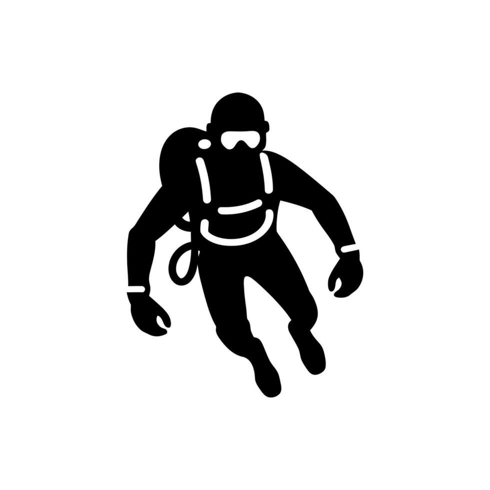 buceo icono en blanco antecedentes - sencillo vector ilustración