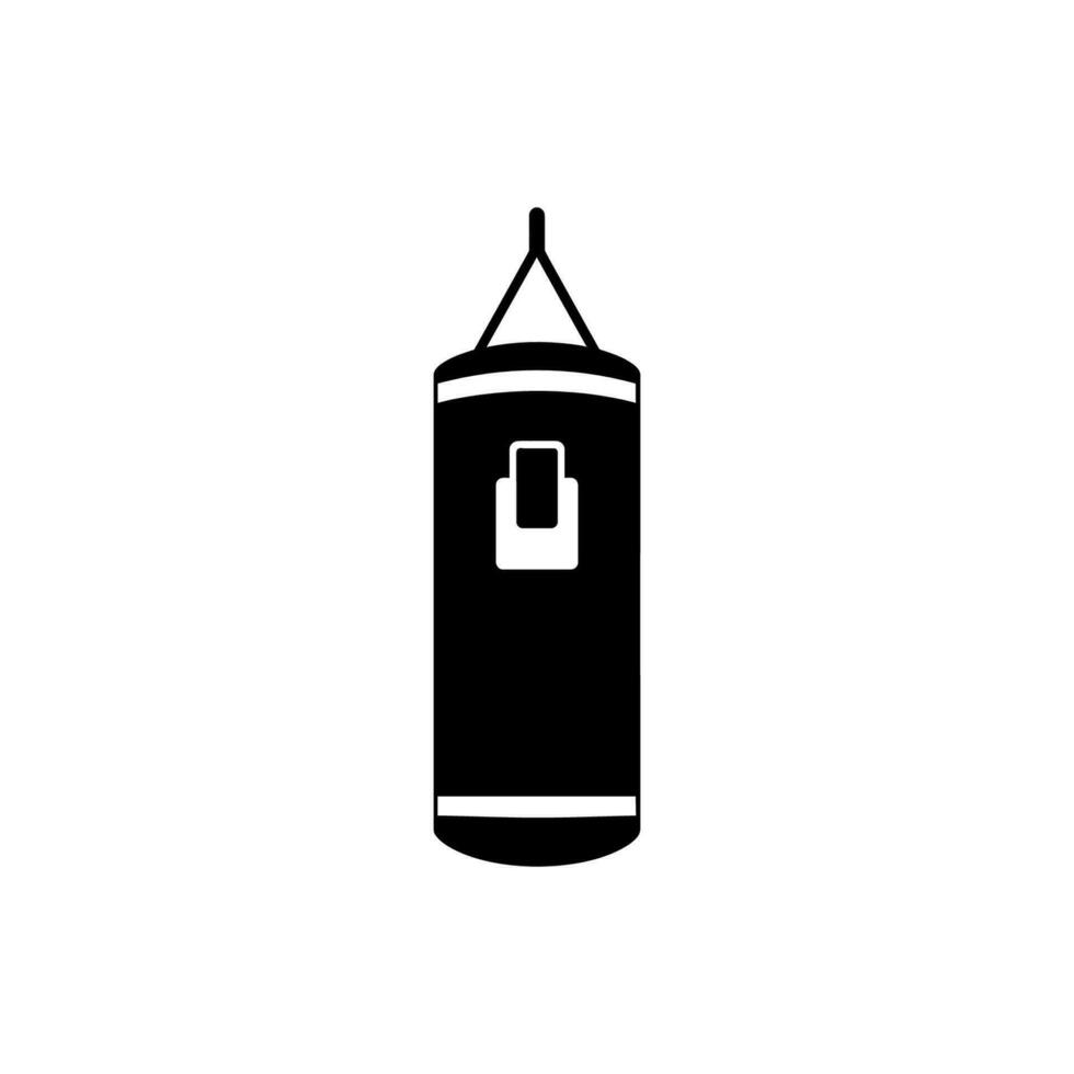 Punching Bag Icon on White Background - Simple Vector Illustration
