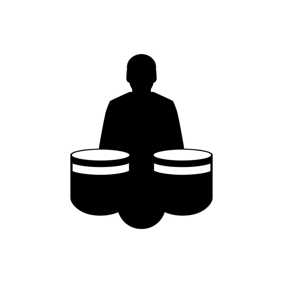 Drumline Icon on White Background - Simple Vector Illustration
