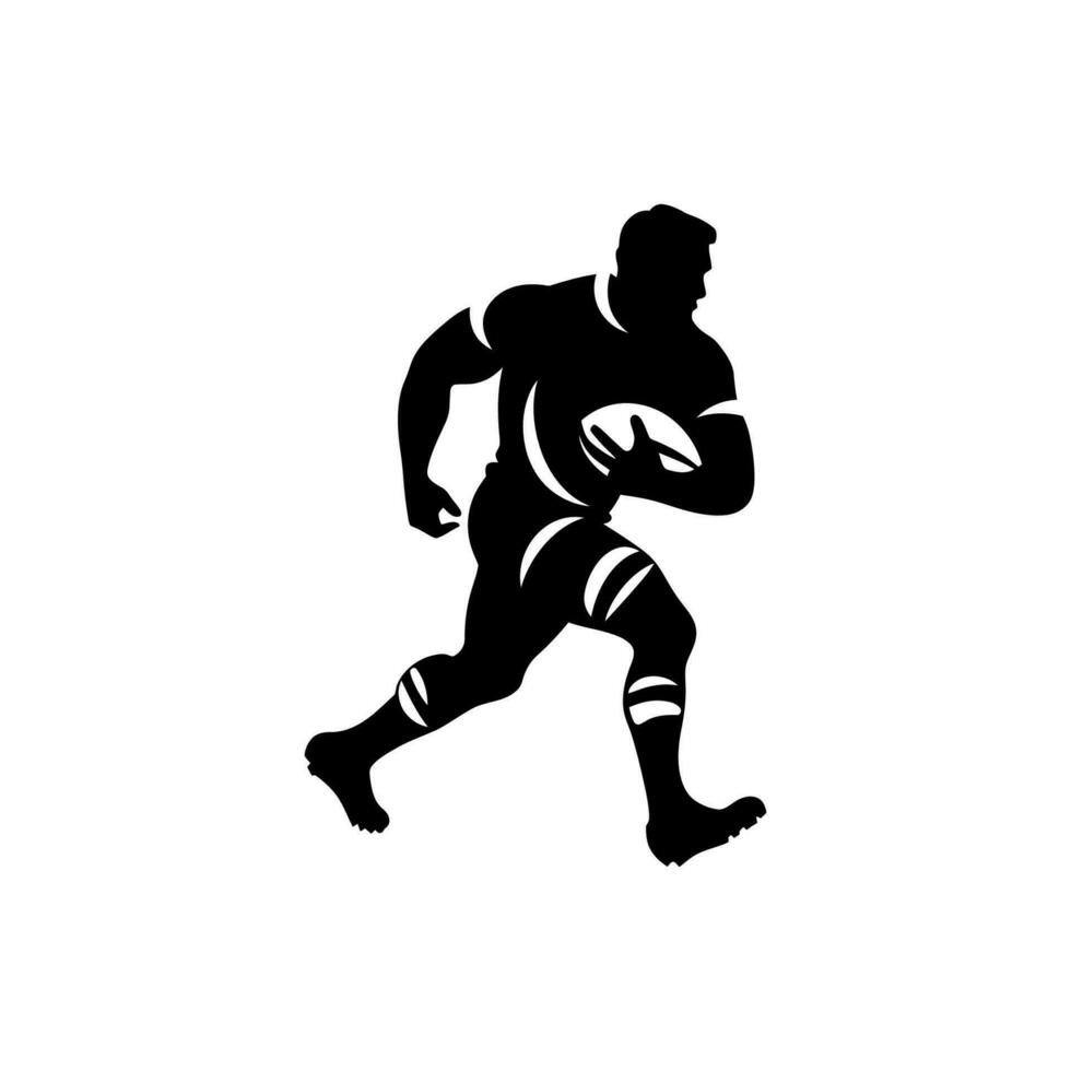 Rugby Icon on White Background - Simple Vector Illustration