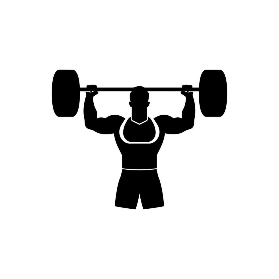 Strength Training Icon on White Background - Simple Vector Illustration