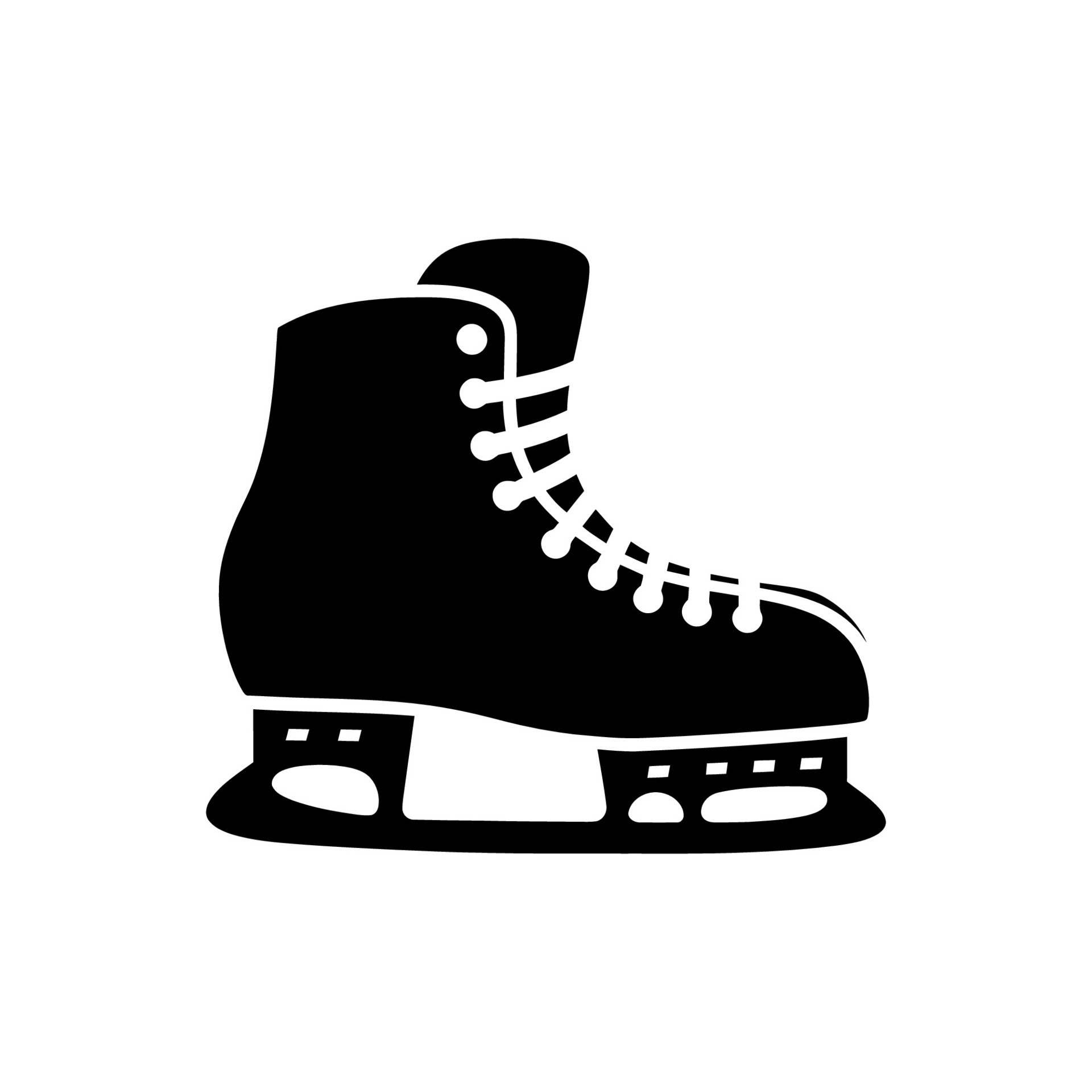 Ice Skate Blade Icon on White Background Simple Vector Illustration