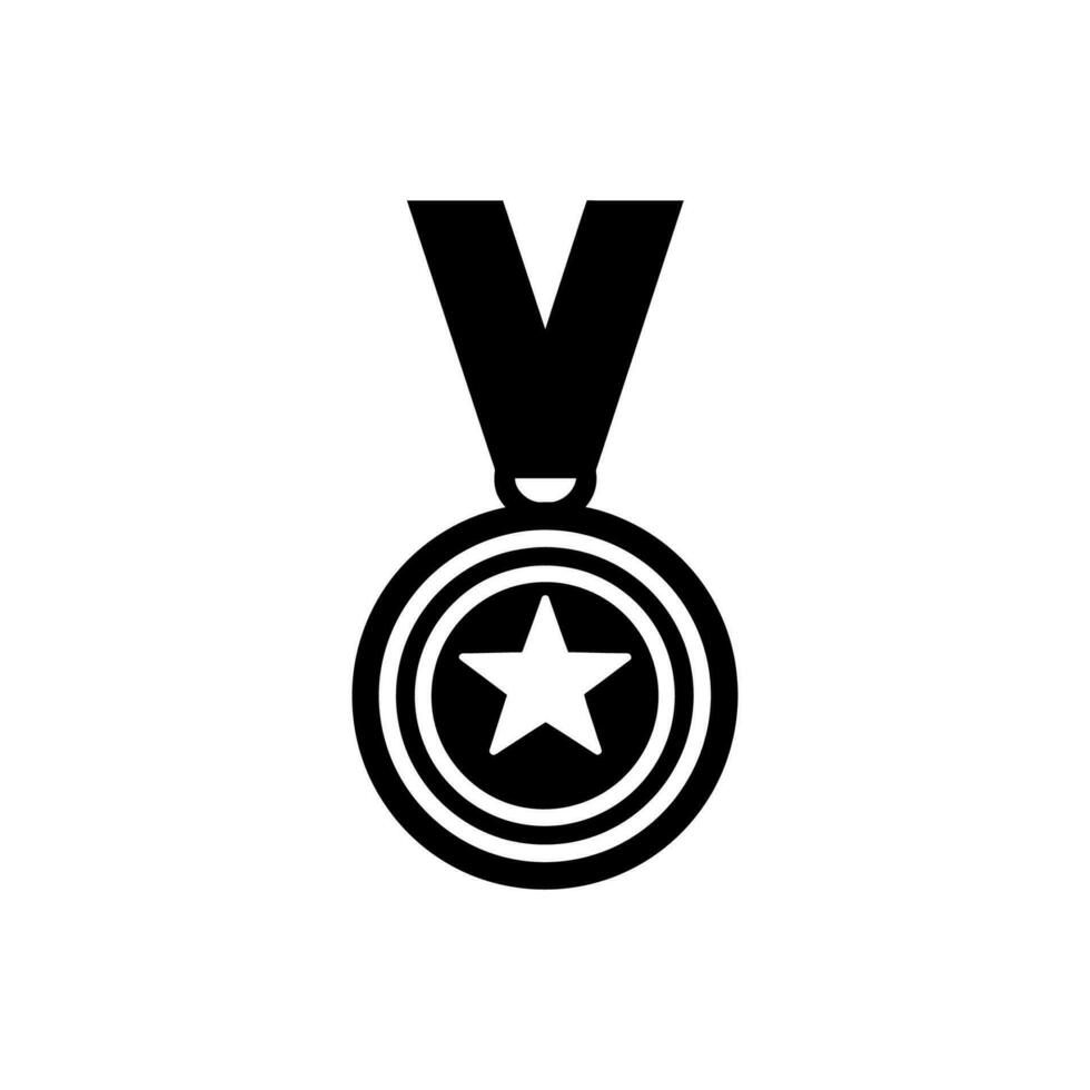 medalla ceremonia icono en blanco antecedentes - sencillo vector ilustración
