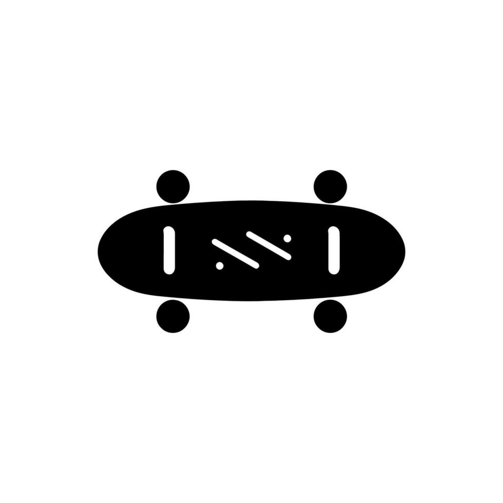 Skateboard Icon on White Background - Simple Vector Illustration