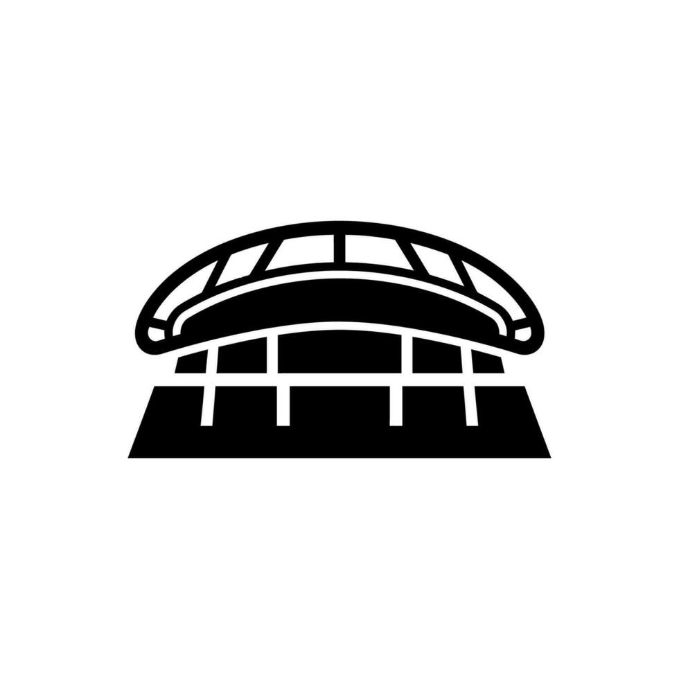 estadio icono en blanco antecedentes - sencillo vector ilustración