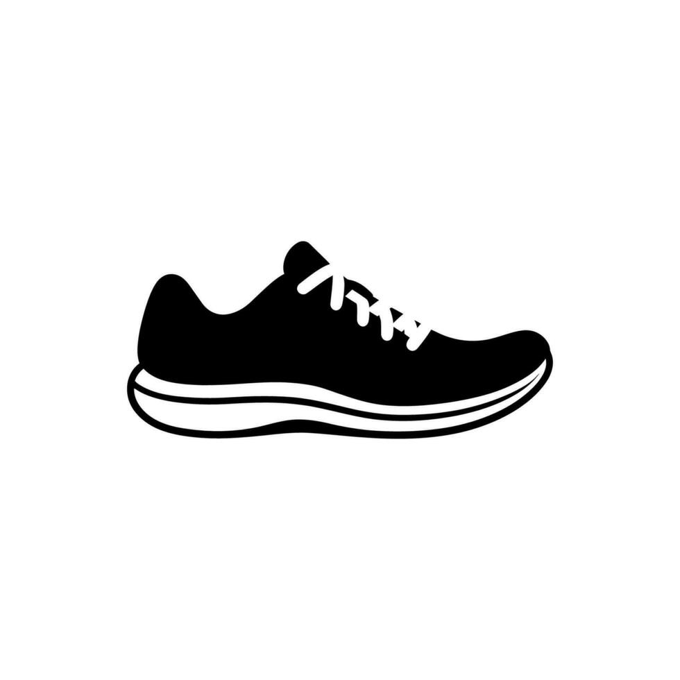 Running Shoe Icon on White Background - Simple Vector Illustration