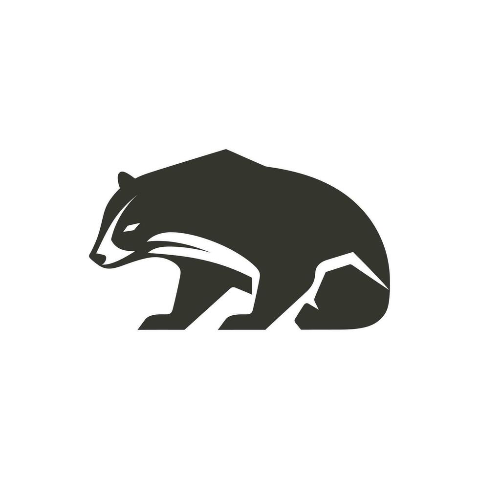 Honey badger Icon on White Background - Simple Vector Illustration