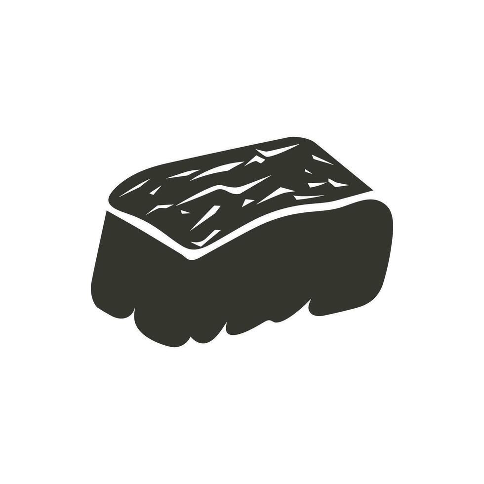 carne de vaca falda icono en blanco antecedentes - sencillo vector ilustración