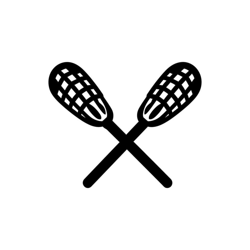 Lacrosse Icon on White Background - Simple Vector Illustration