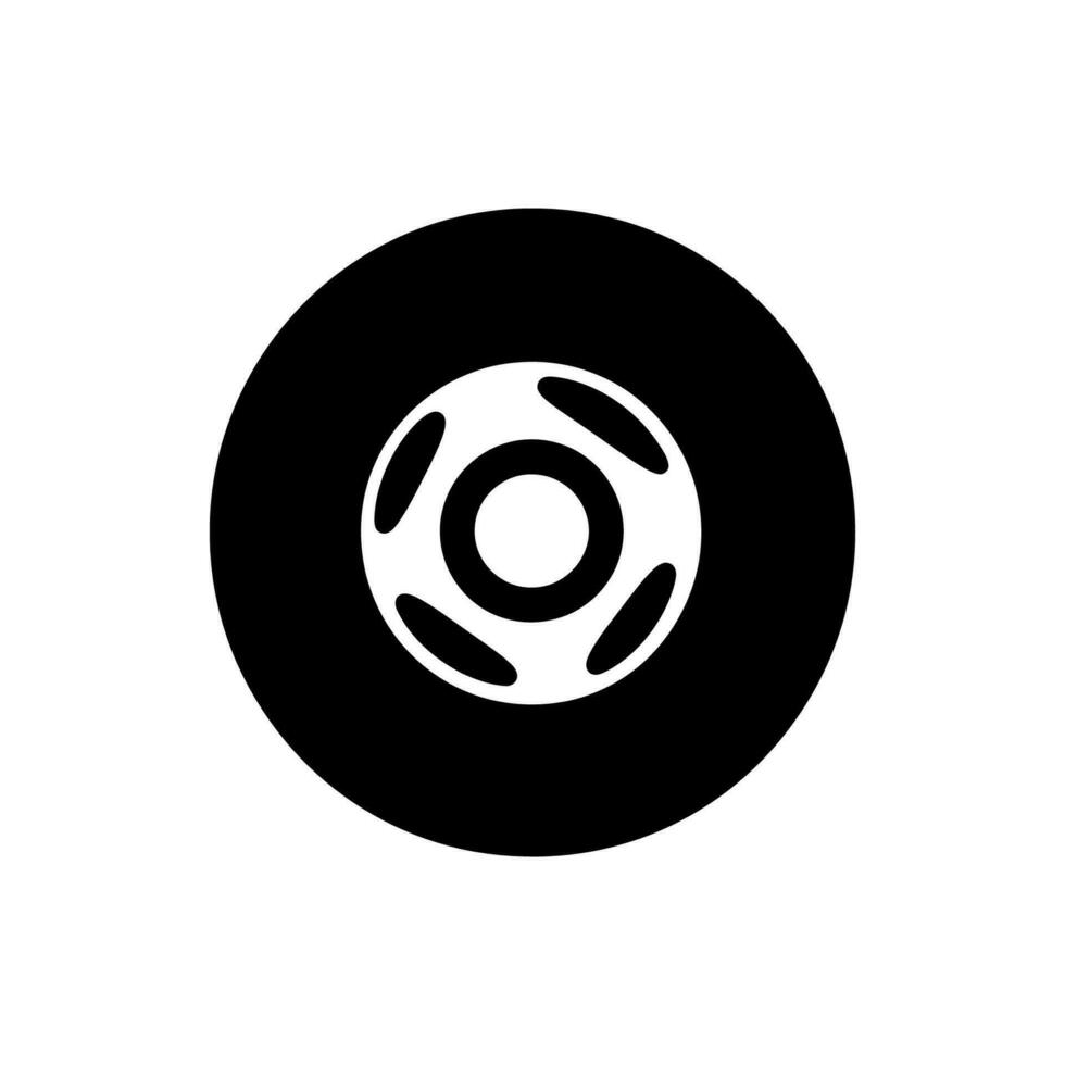 Skateboard Wheel Icon on White Background - Simple Vector Illustration